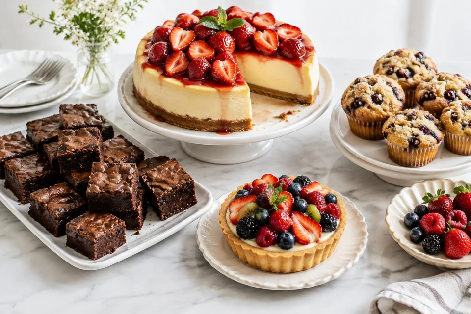 Mesa de postres caseros